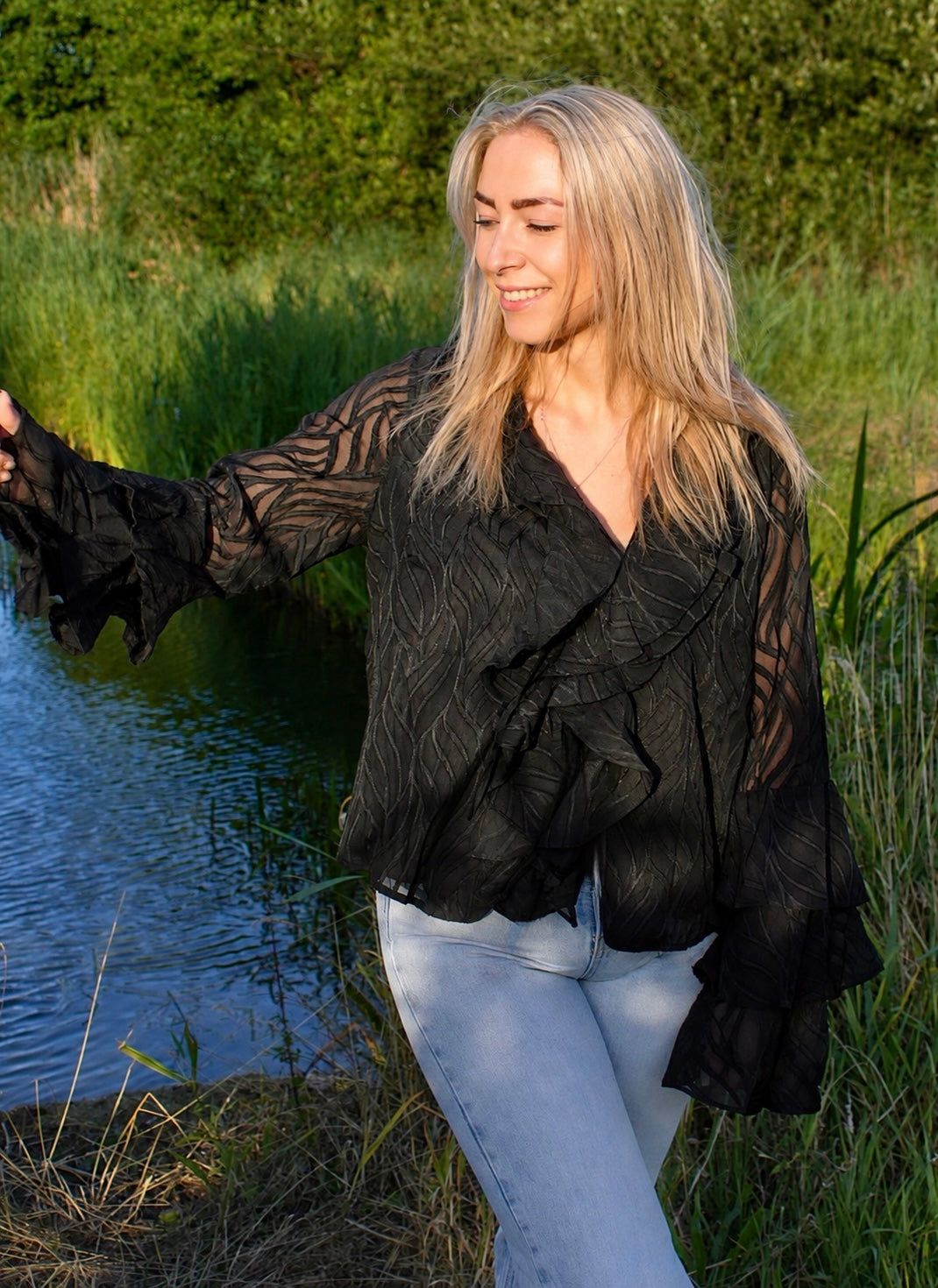 Montréal Blouse - Zwart