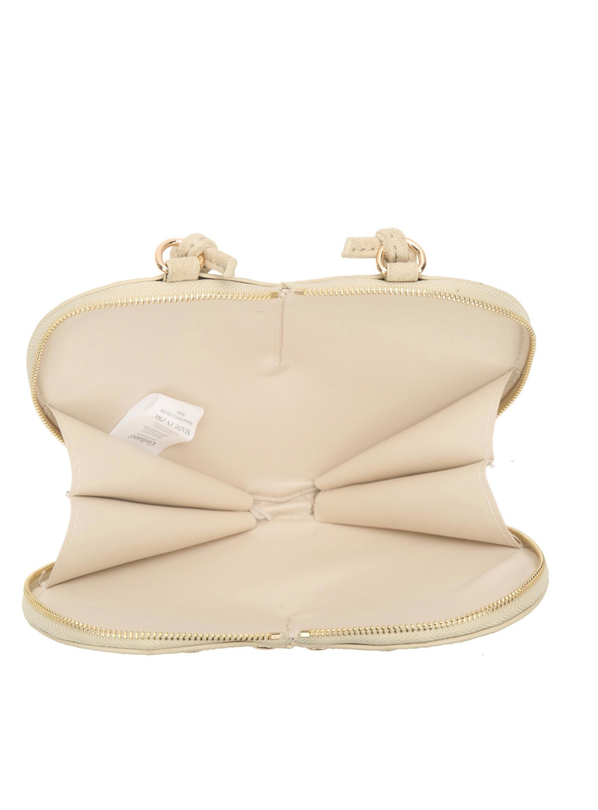 Suède Stud Schoudertas Hart - Crème