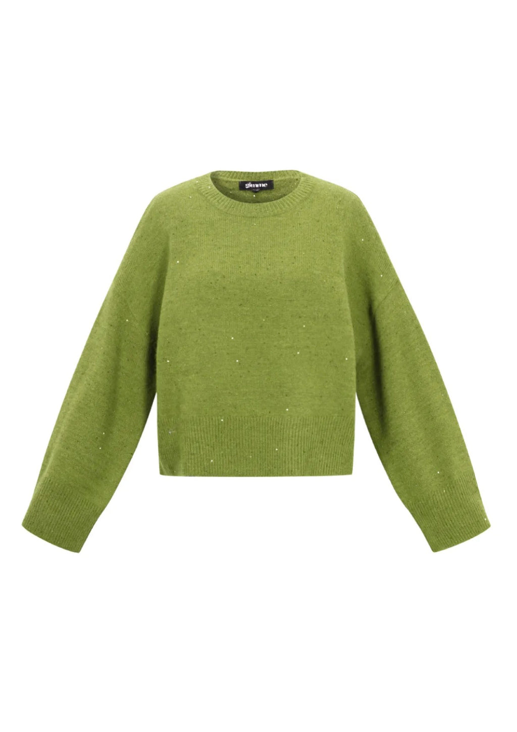 Rimini Gebreide Trui Glitter - Groen