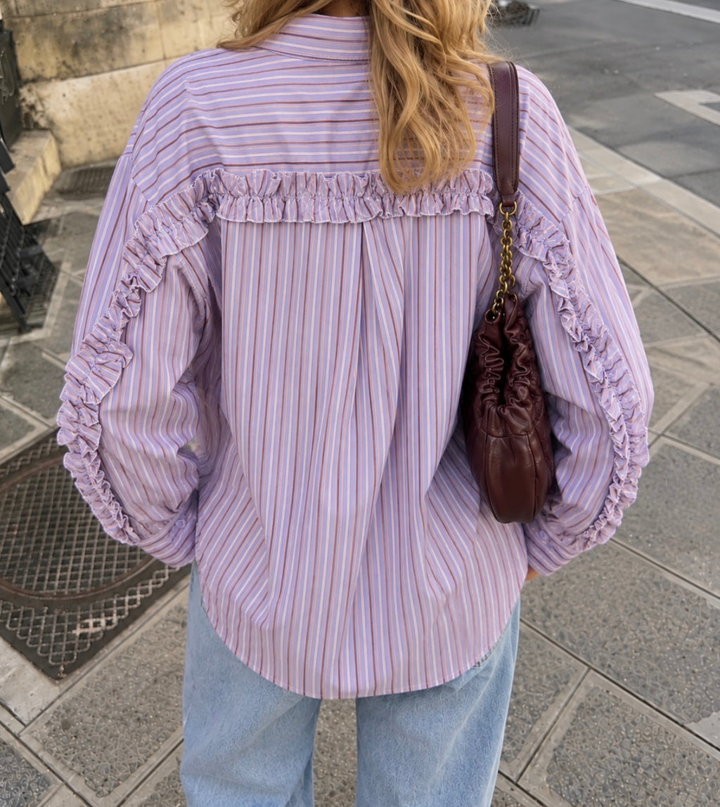 Sintra Ruches Blouse - Paars