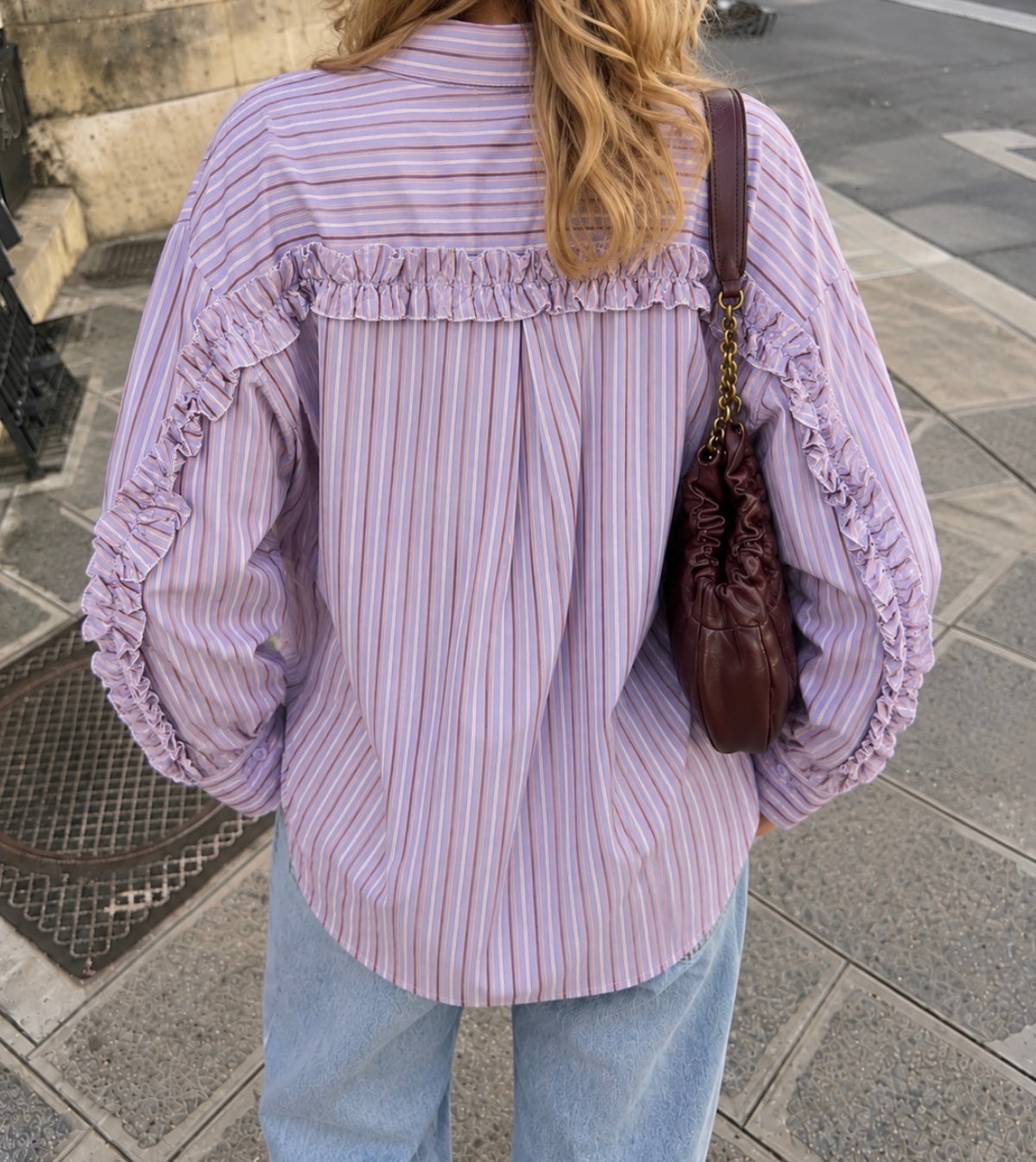 Sintra Ruches Blouse - Paars