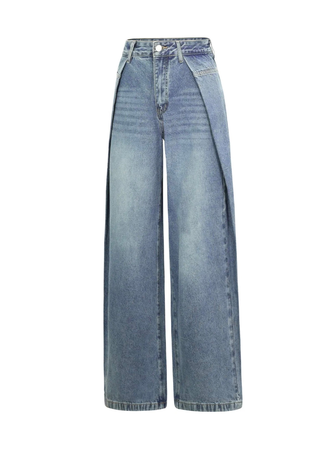Ushuaia Denim Barrel Fold Jeans - Blauw