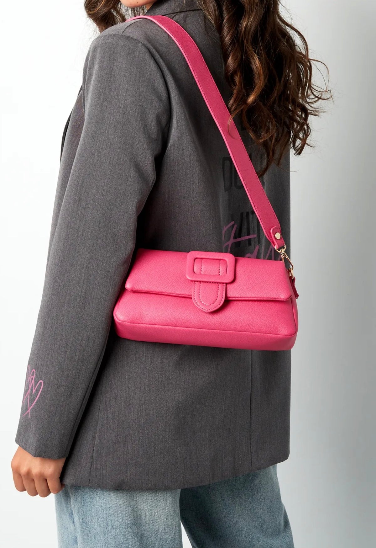 Dallas Crossbody Tas - Fuchsia