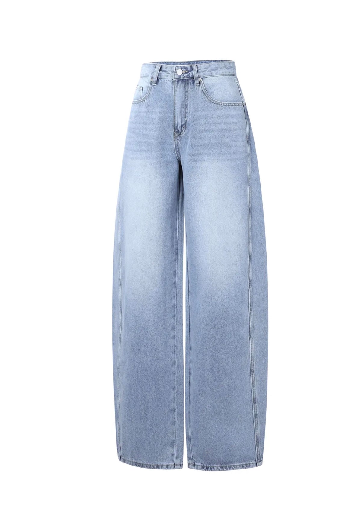 Sydney Barrel Jeans Denim - Blauw