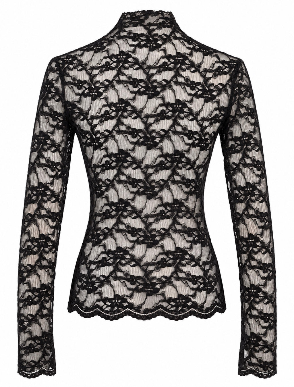 Nottingham Lace Kanten Top - Zwart