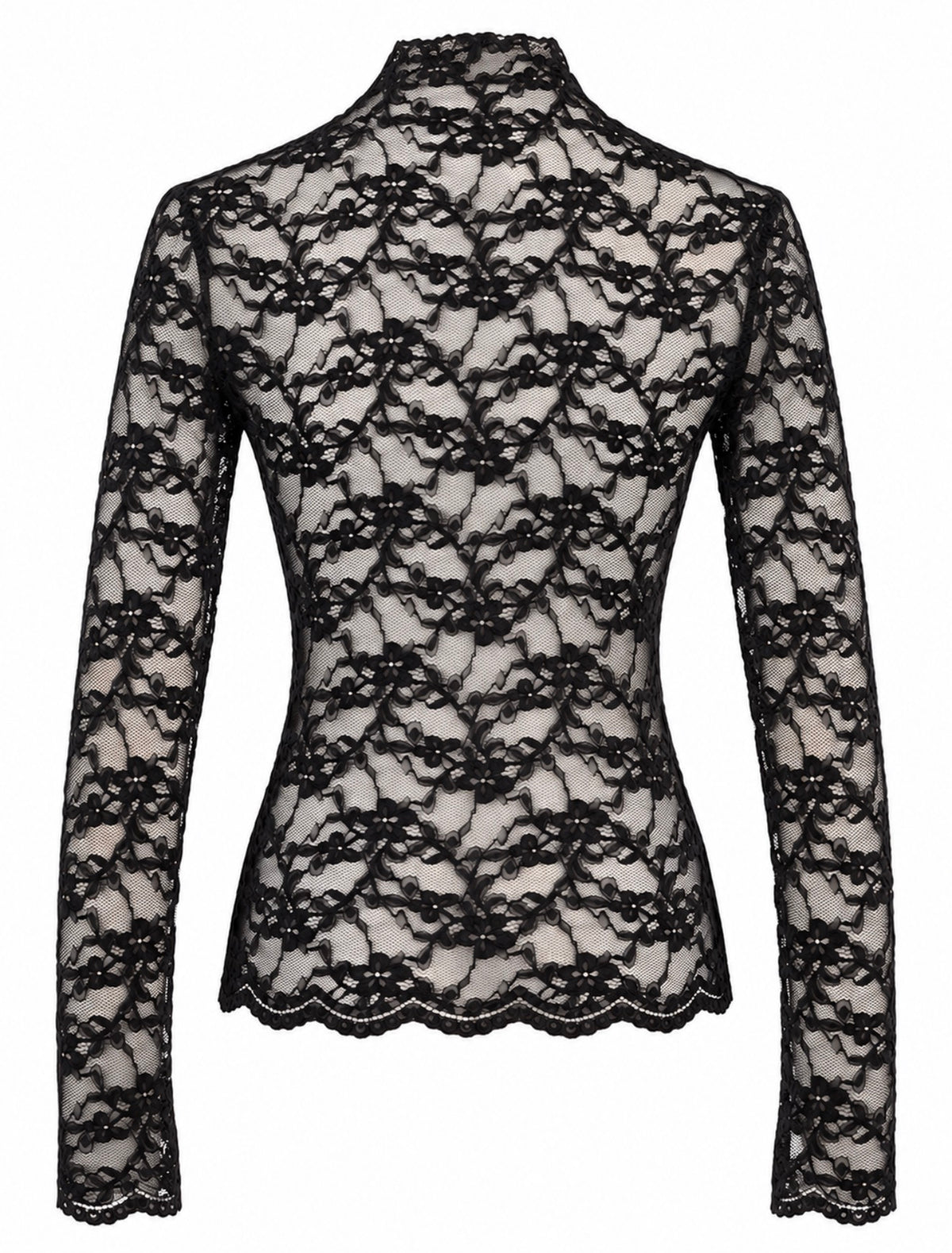 Nottingham Lace Kanten Top - Zwart