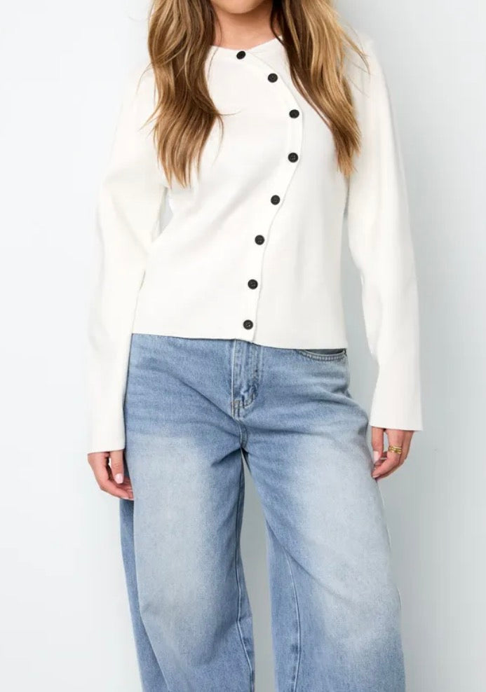 Nancy Trui met Knoopsluiting - Wit