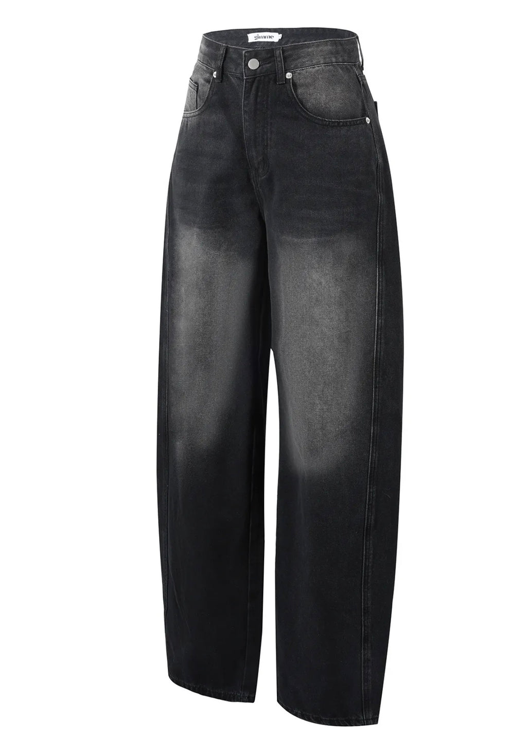 Sydney Barrel Jeans Denim - Zwart
