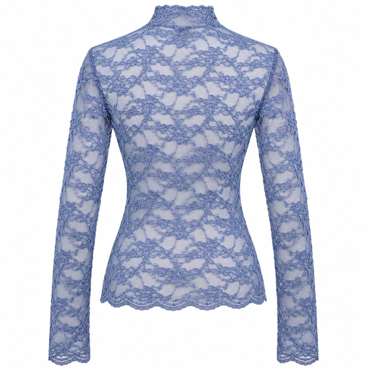 Nottingham Lace Kanten Top - Blauw