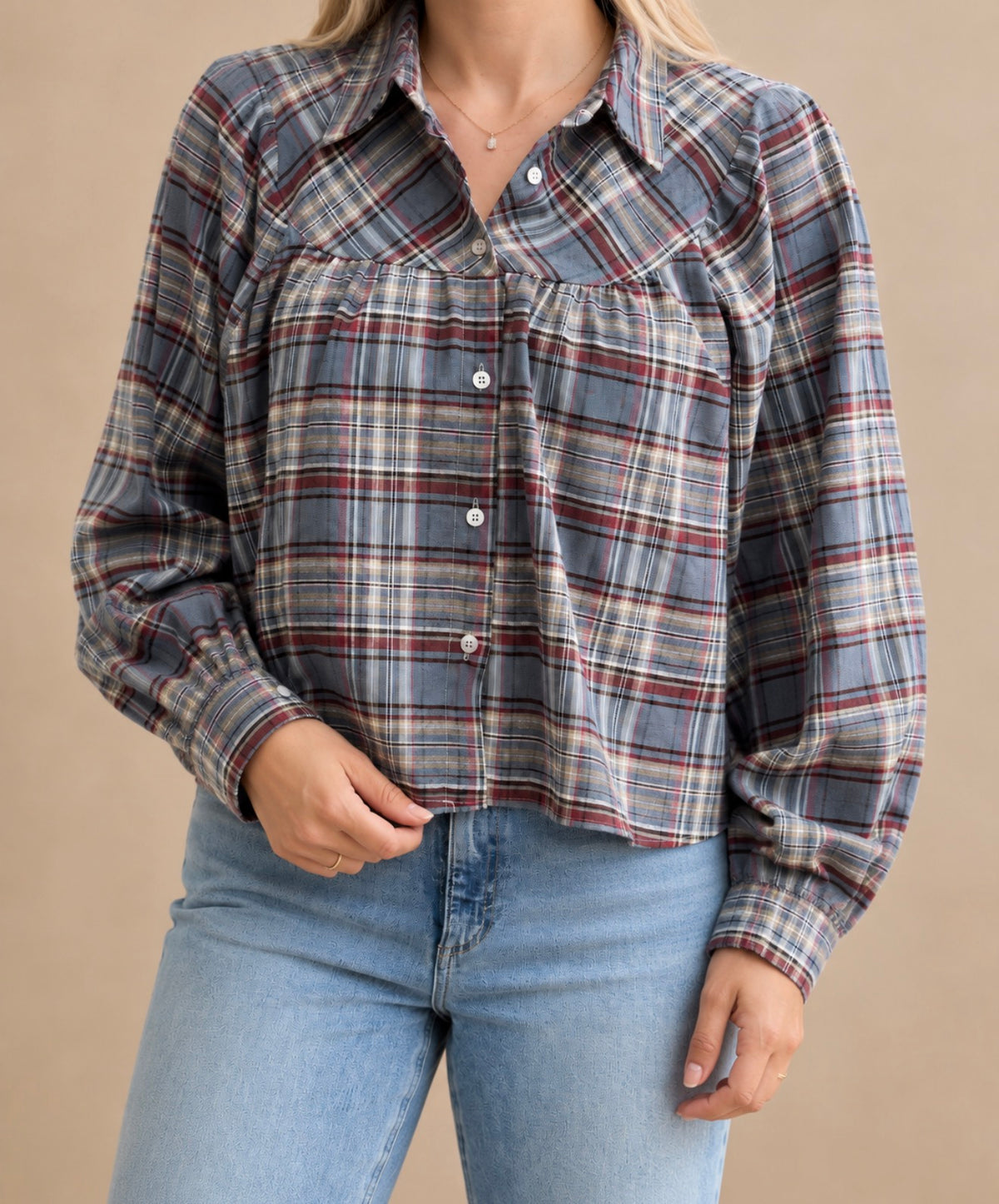 Odessa Geblokte Blouse