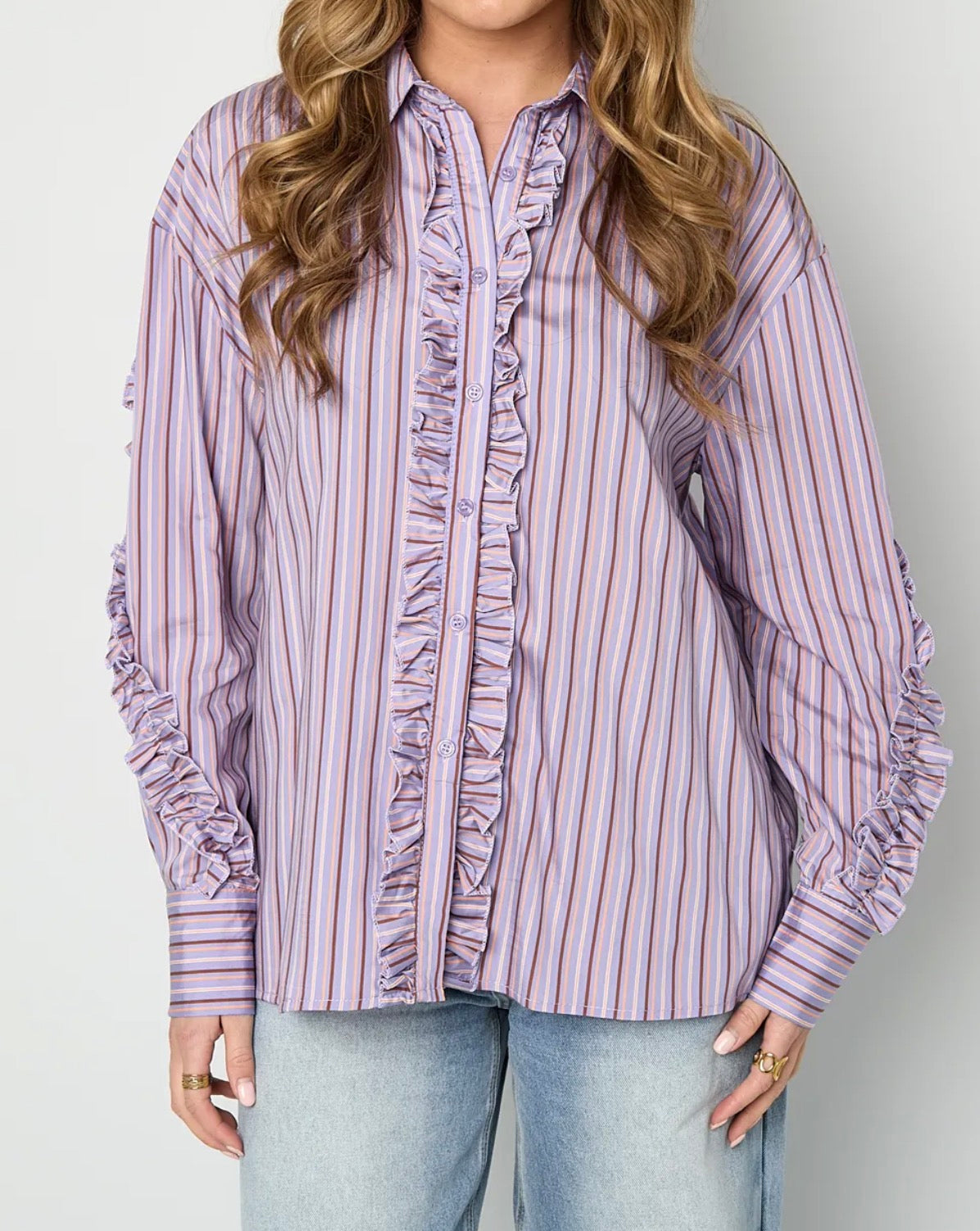 Sintra Ruches Blouse - Paars