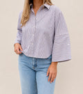 Vlora Gestreepte Cropped Blouse