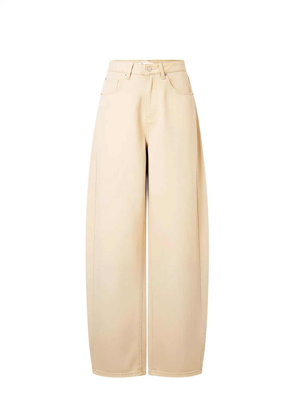 Sydney Barrel Jeans Denim - Beige