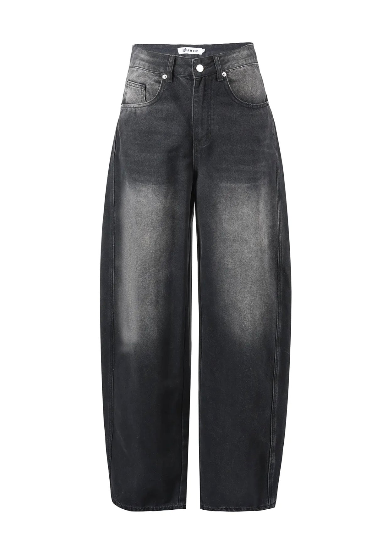 Sydney Barrel Jeans Denim - Zwart