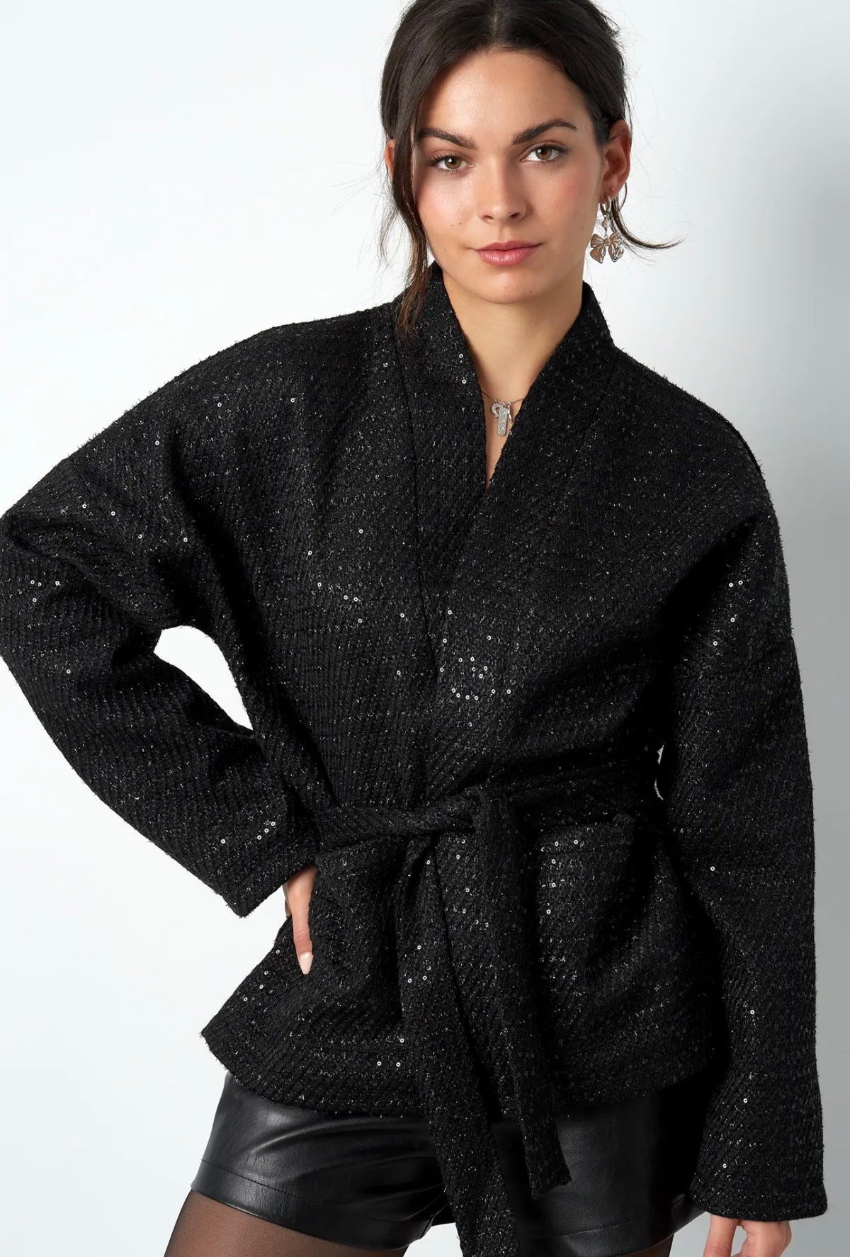 Galway Kimono Jas - Zwart