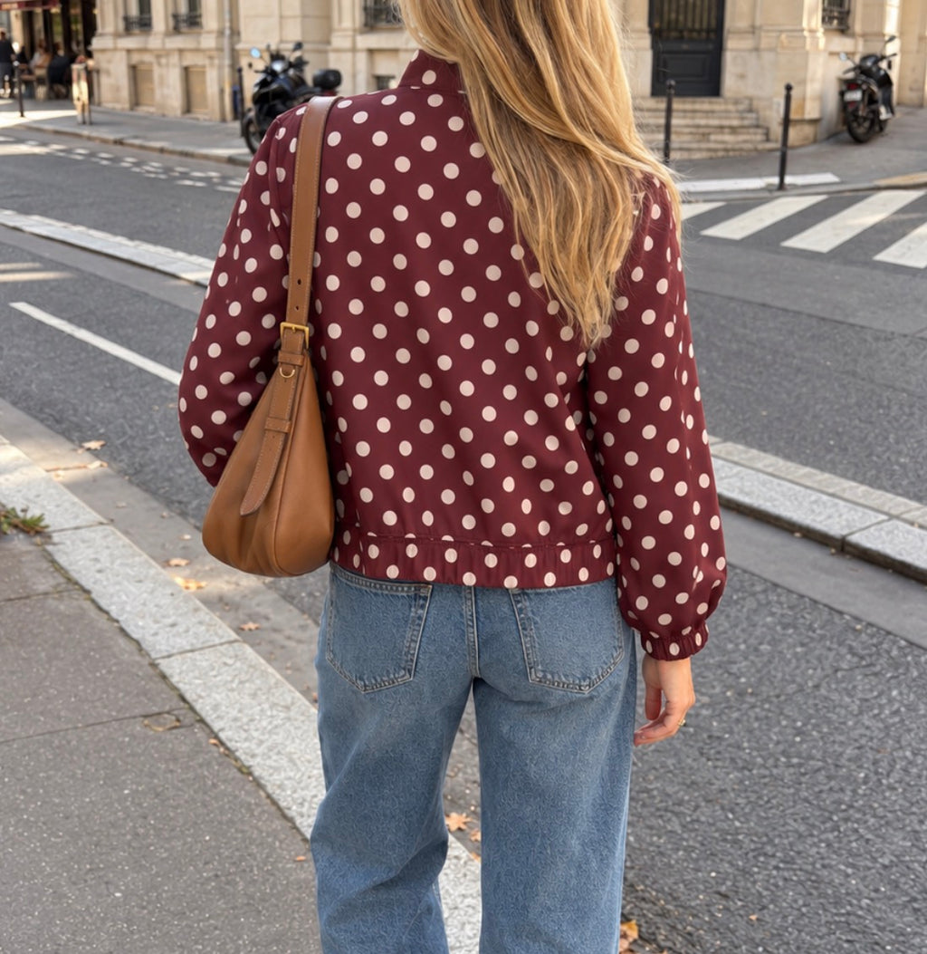 Sofia Polka Dot Jack - Burgundy