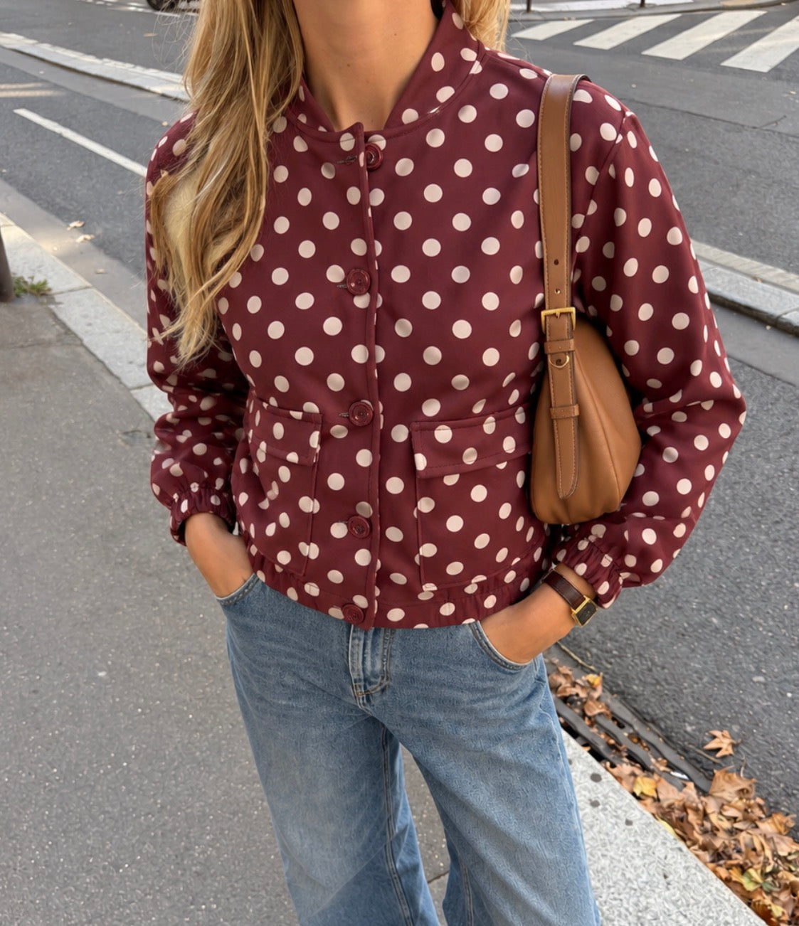 Sofia Polka Dot Jack - Burgundy