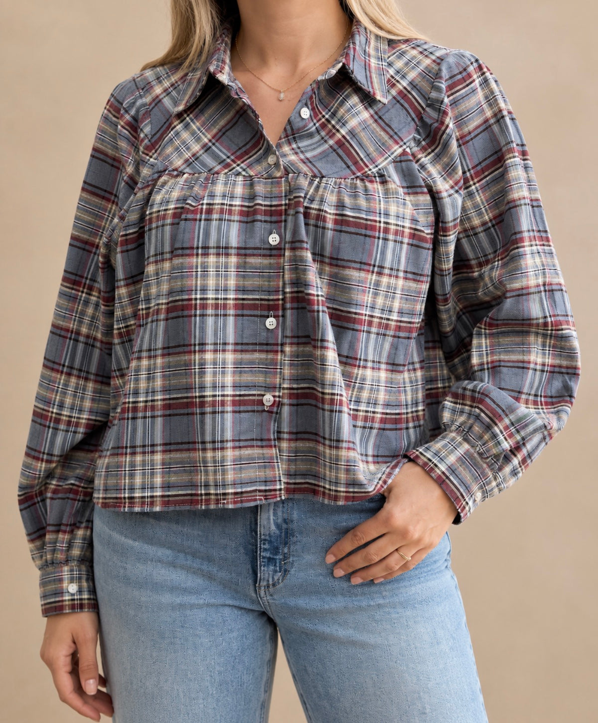 Odessa Geblokte Blouse