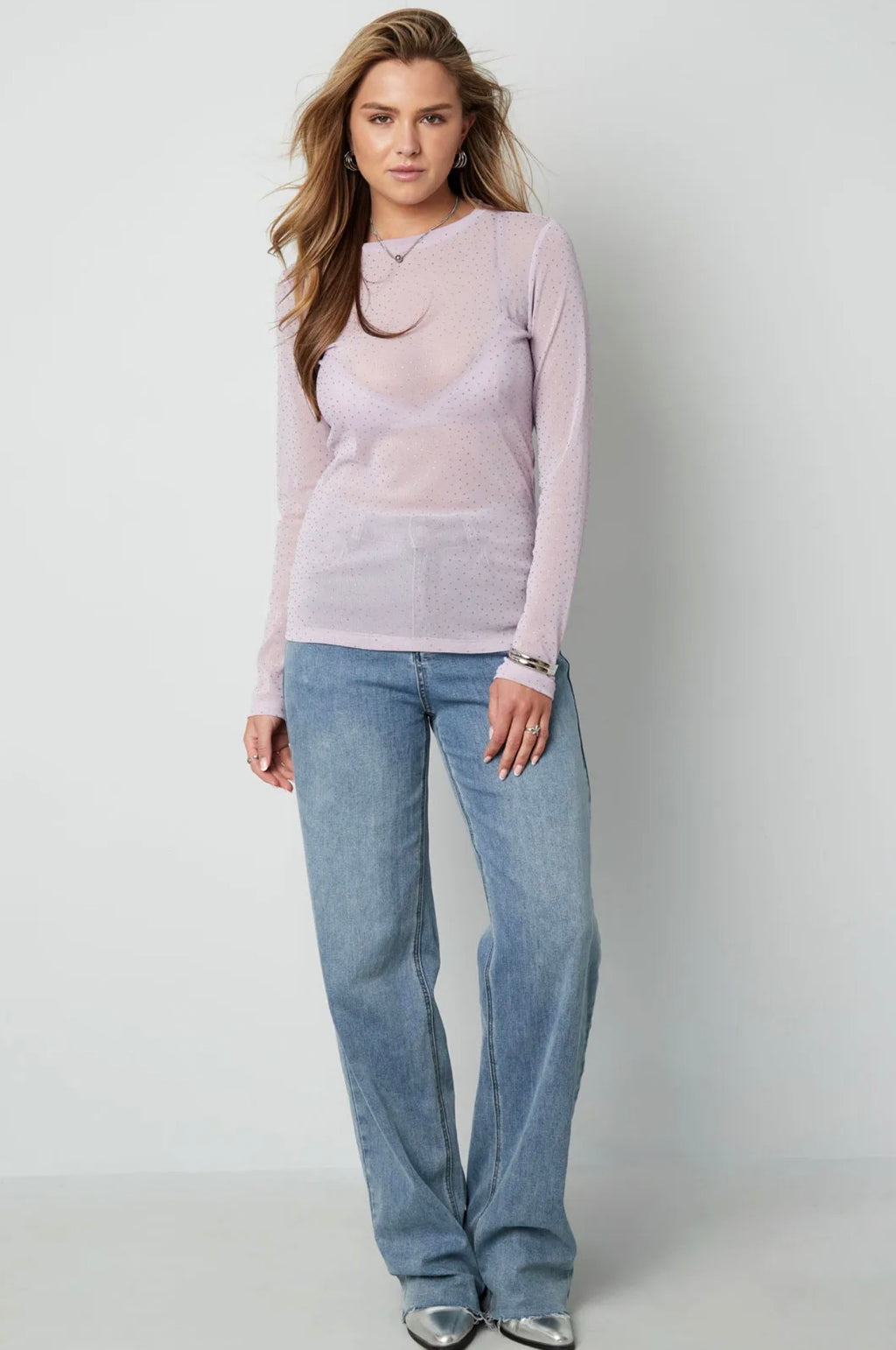 Rio Mesh Longsleeve Top - Lila