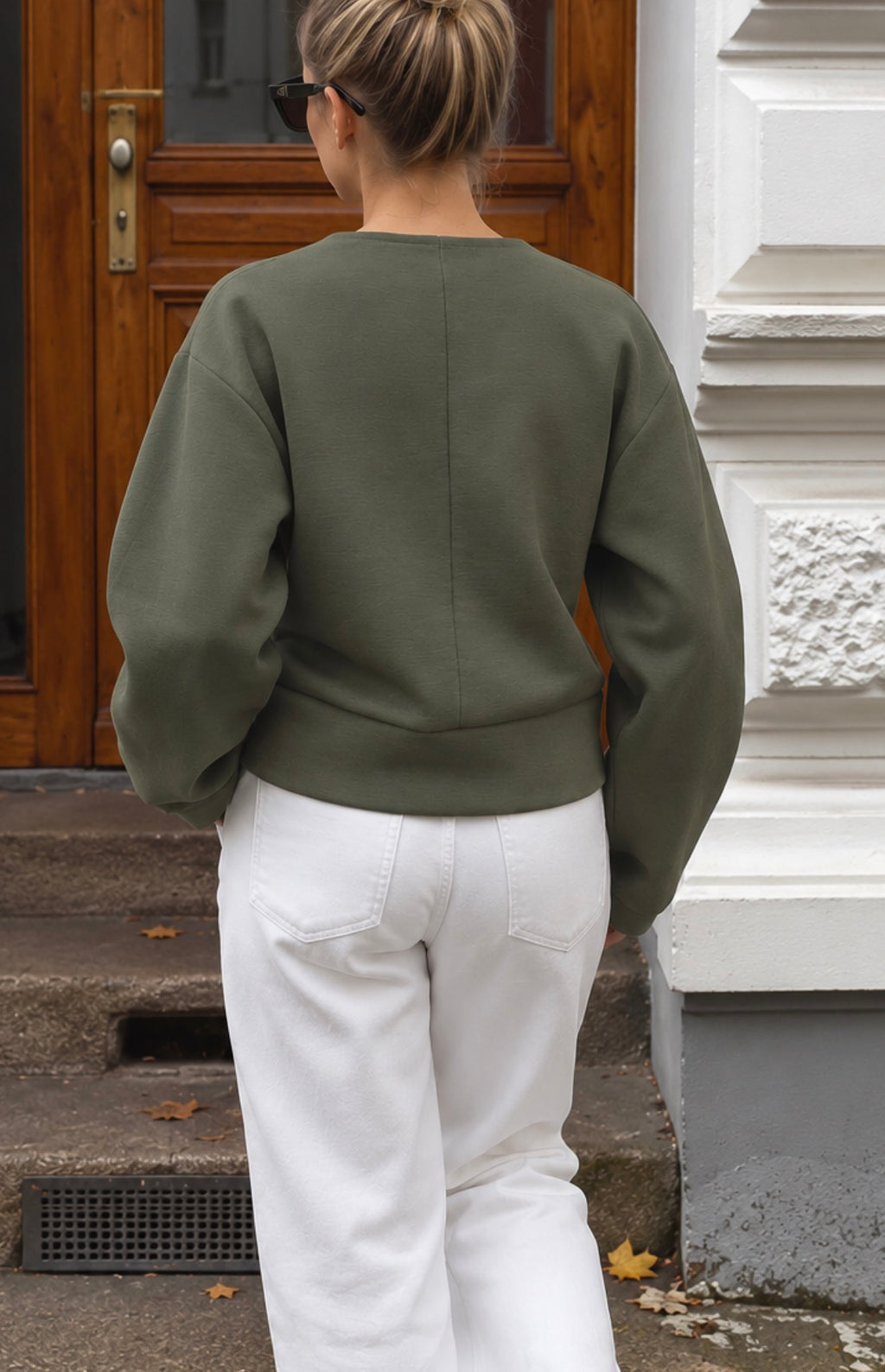 Cardiff Button Trui – Khaki