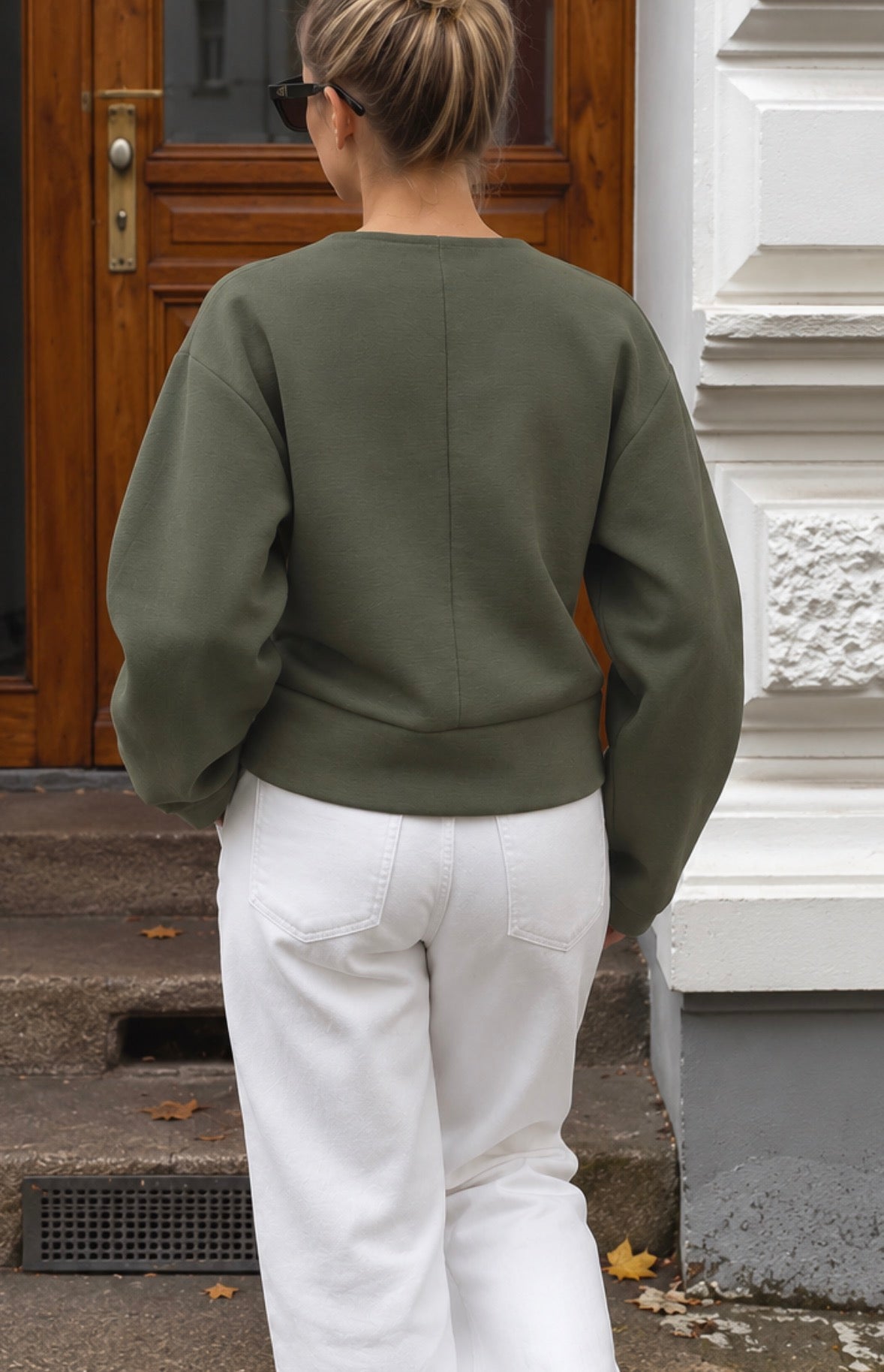 Cardiff Button Trui – Khaki