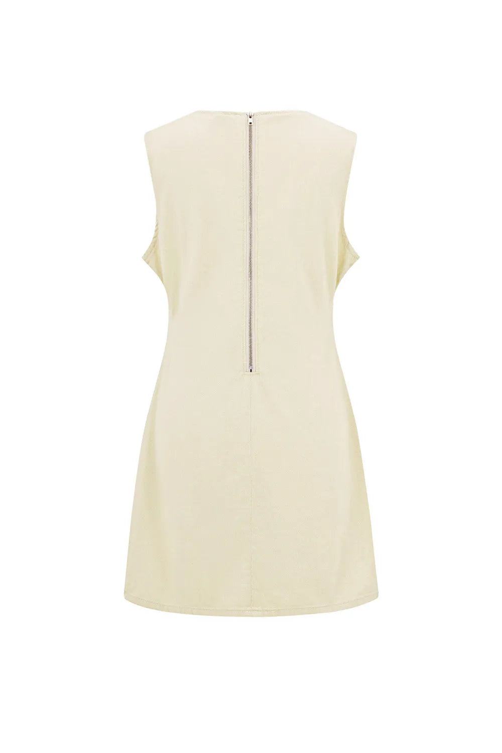 Kyoto Denim Jurk - Creme
