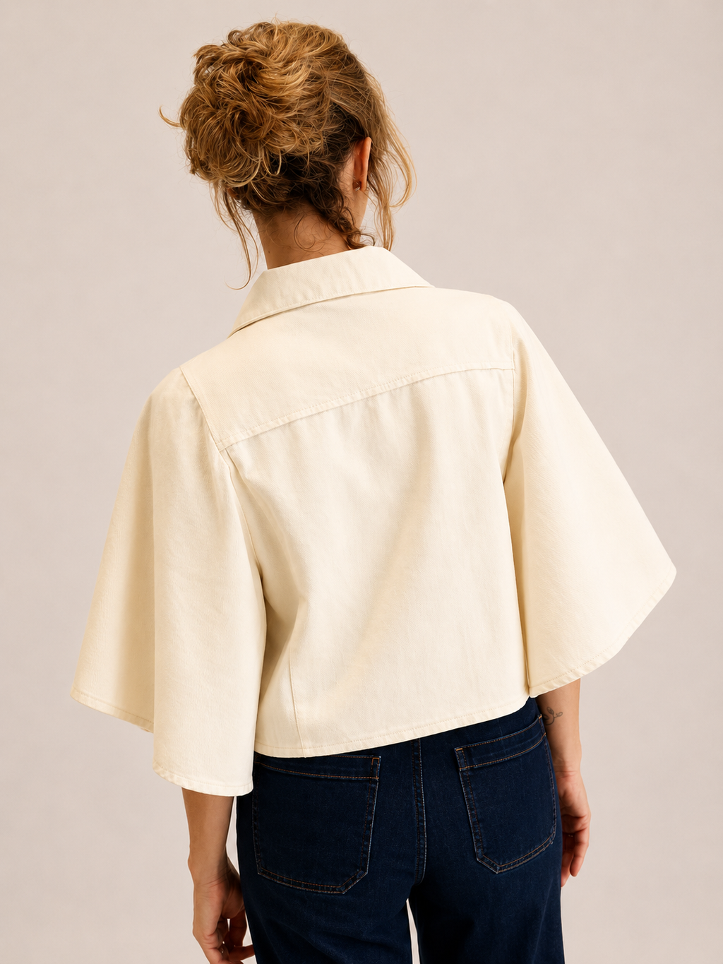 Milano Denim Blouse - Wit