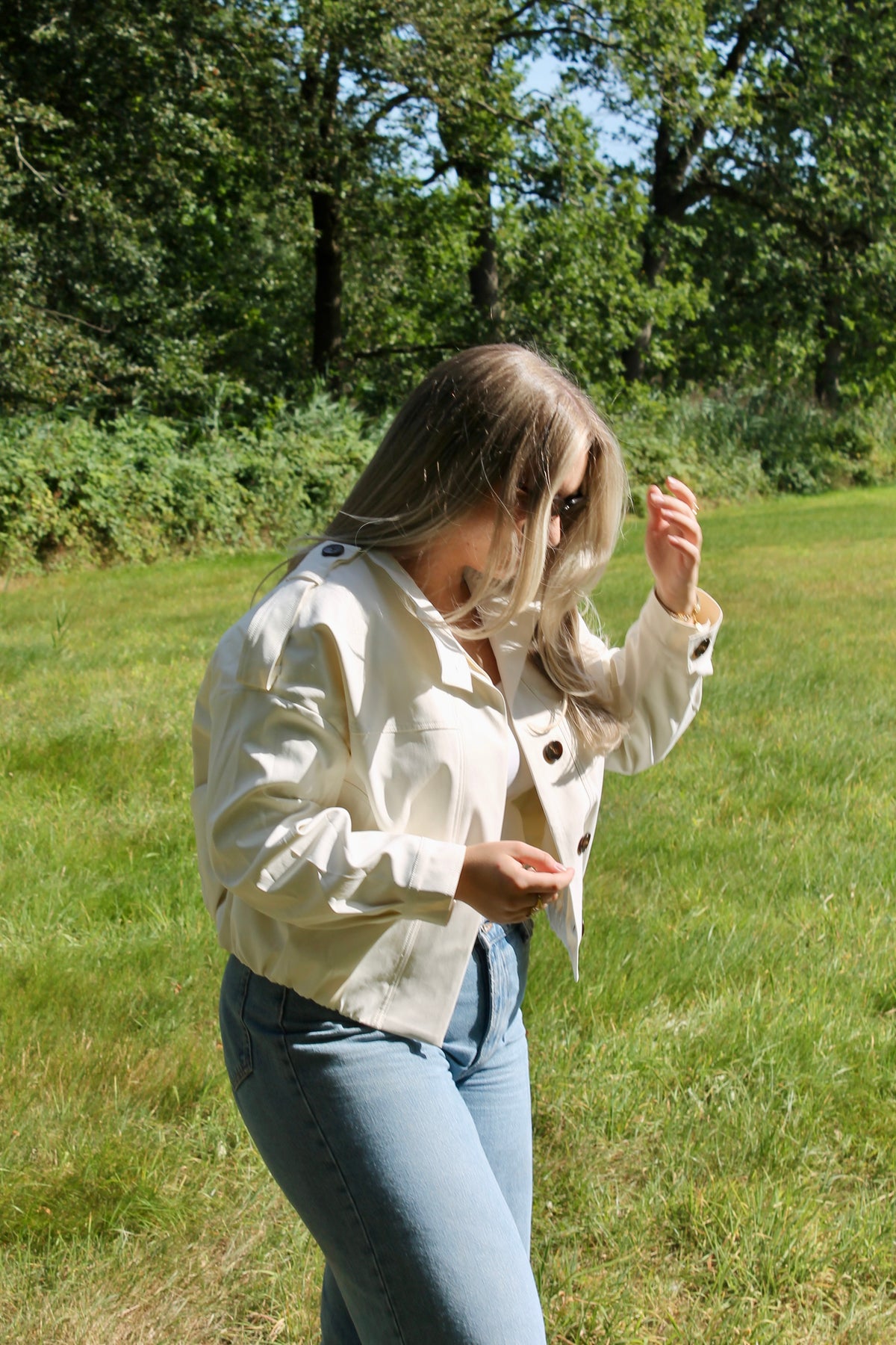 Monaco Trench Coat - Creme
