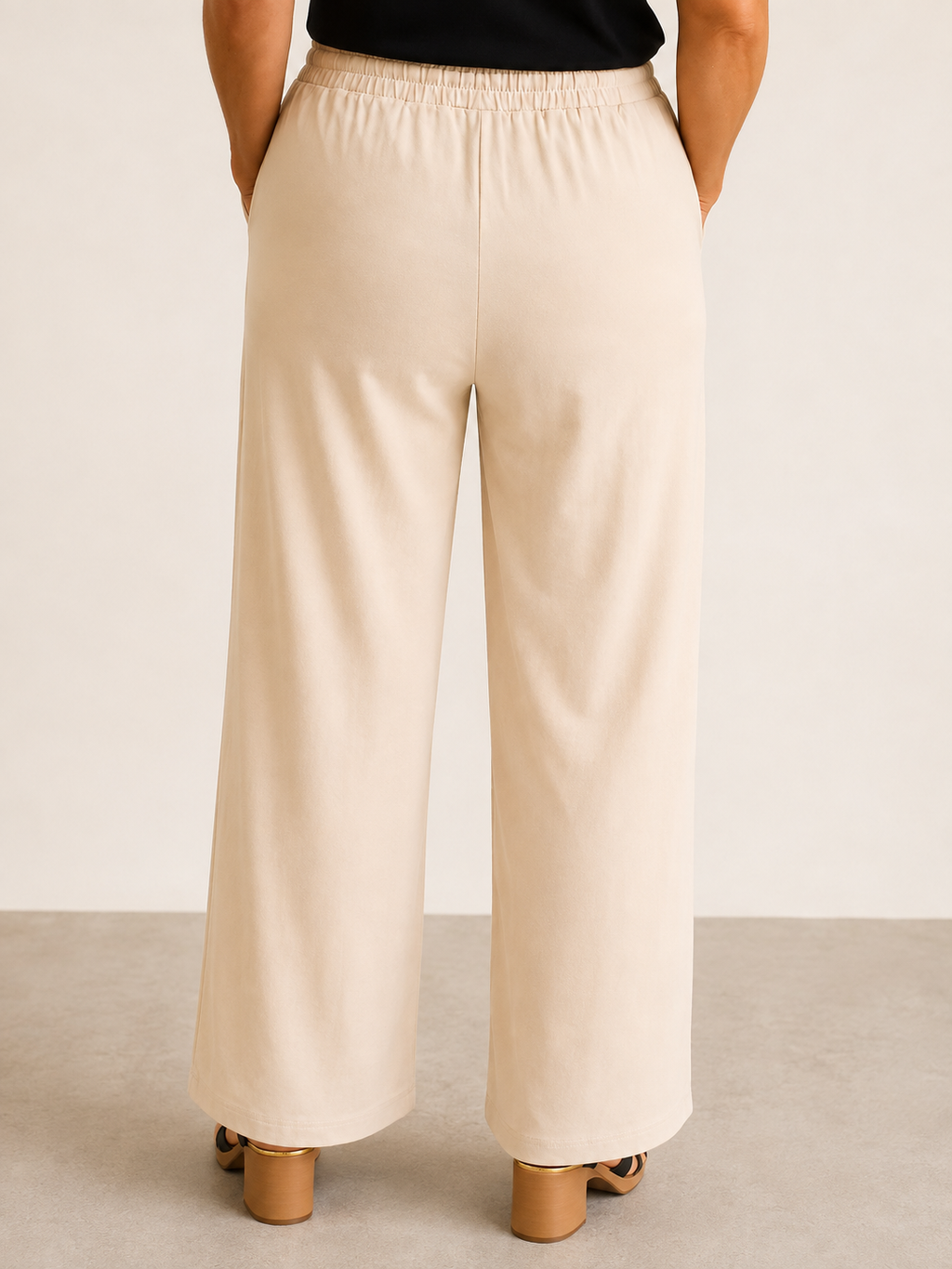 Ronda Straight Leg Broek - Beige