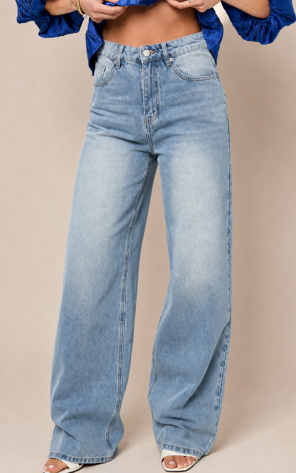 Siena Wide Leg Jeans - Blauw