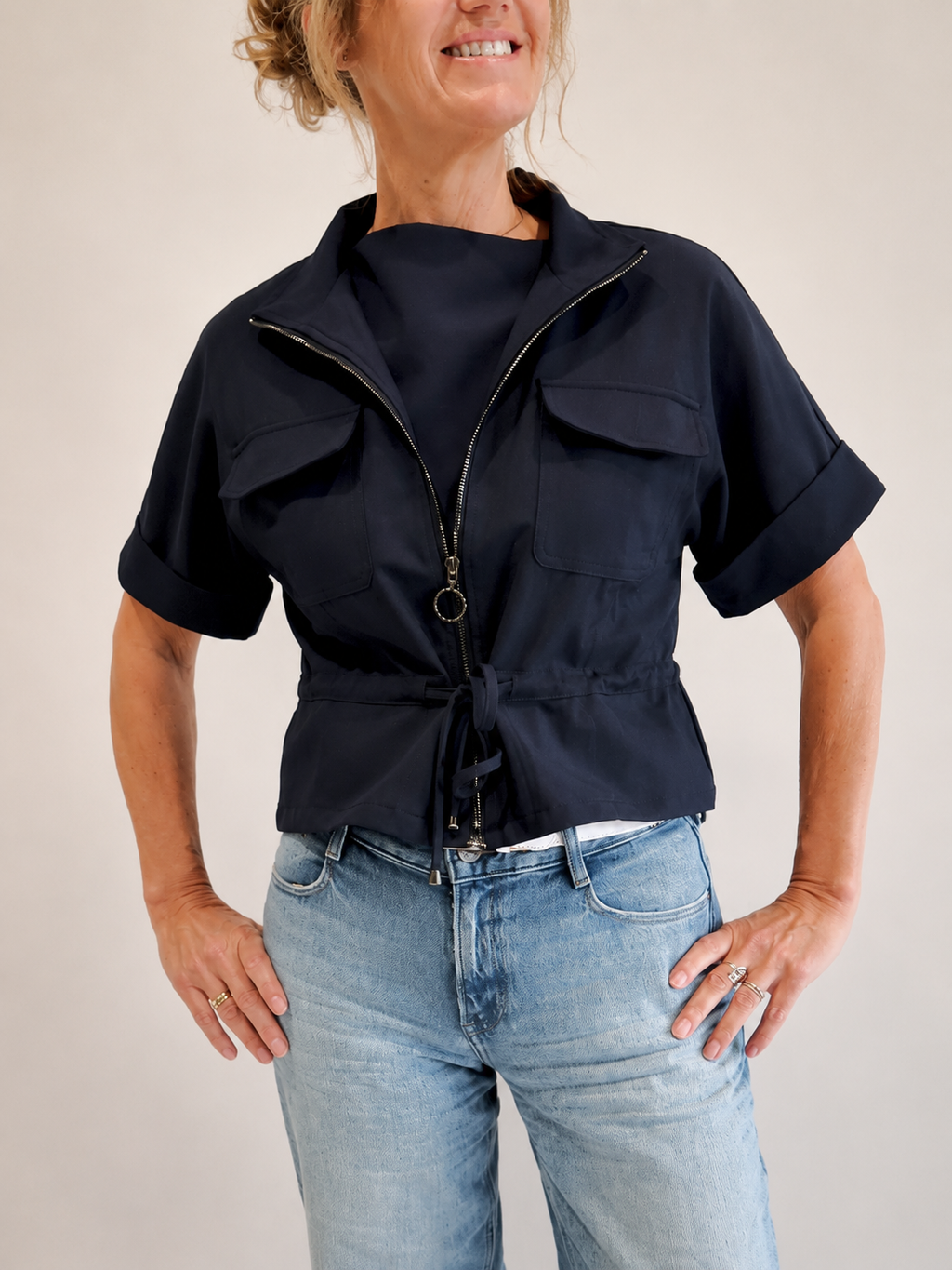 Vienna Zipper Jack - Navy Blauw