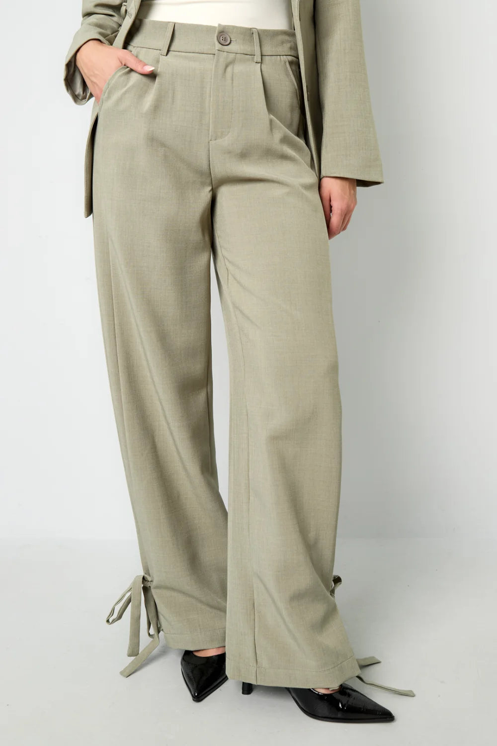 Lima Wide Leg Broek - Groen