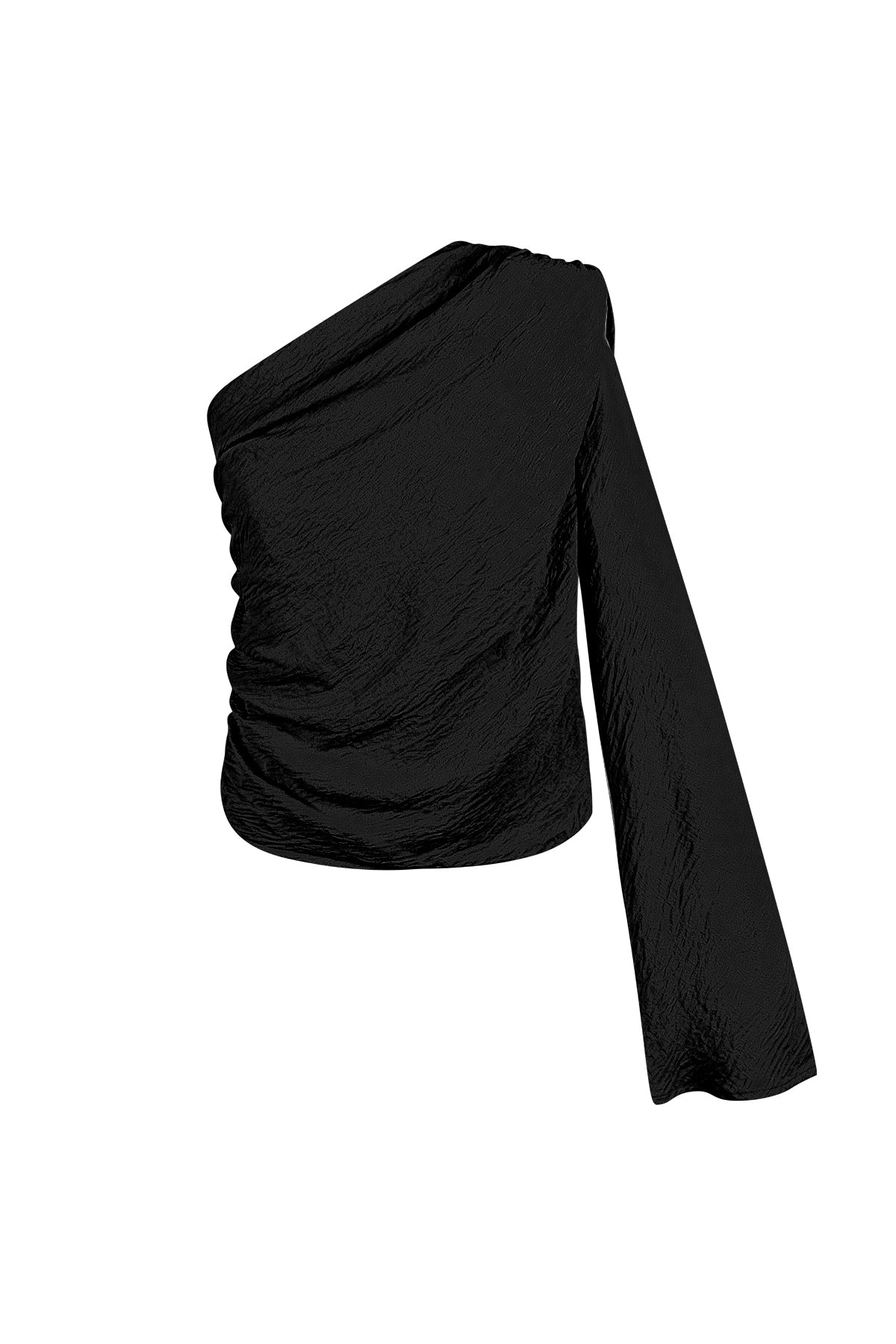 Brooklyn One Shoulder Top - Zwart
