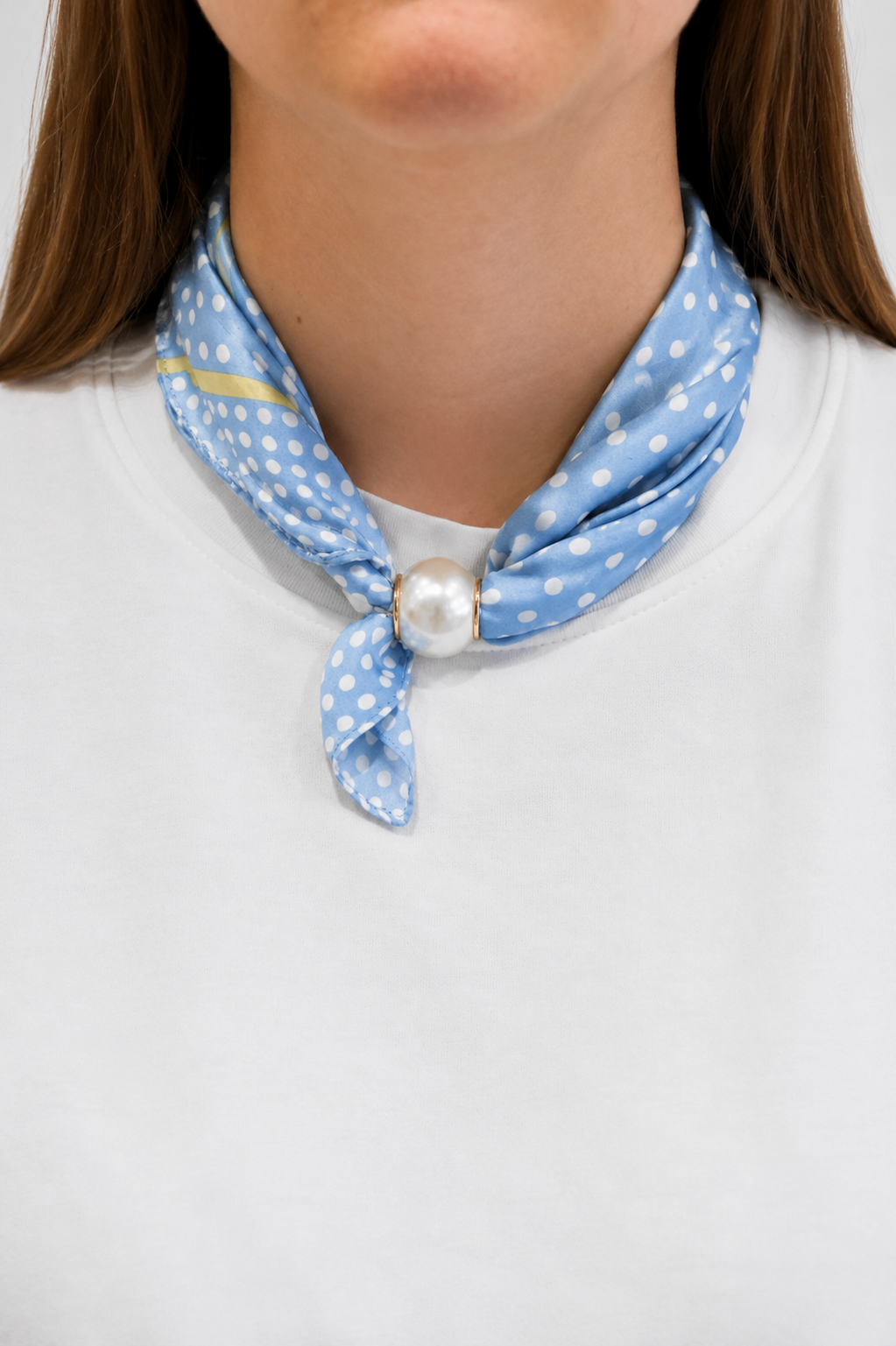 Sjaal - Lichtblauw Polka Dot